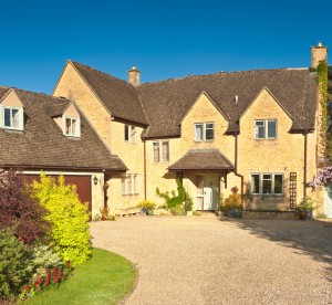 Traditional rural homes scene