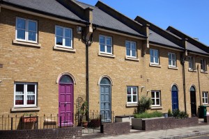 Modern new terraced houses